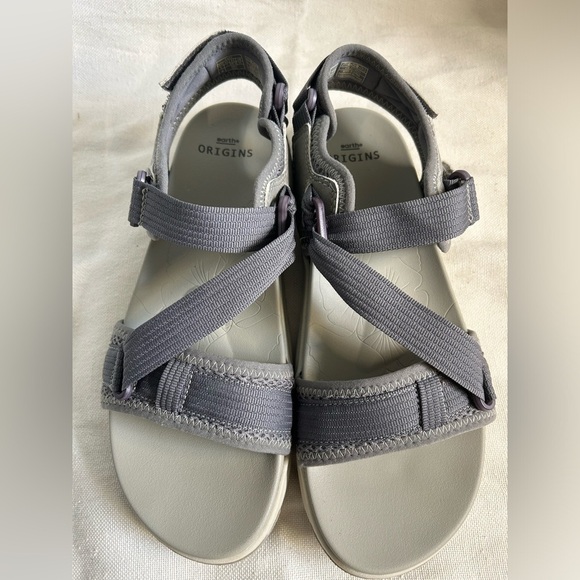 Earth Origins Sandals; Round Toe; Casual; Lightweight; Flat; Women’s Size 9-Gray - Picture 4 of 7